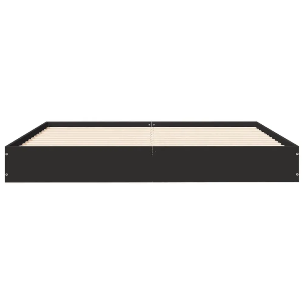 Estrutura de cama 120x190 cm derivados de madeira preto