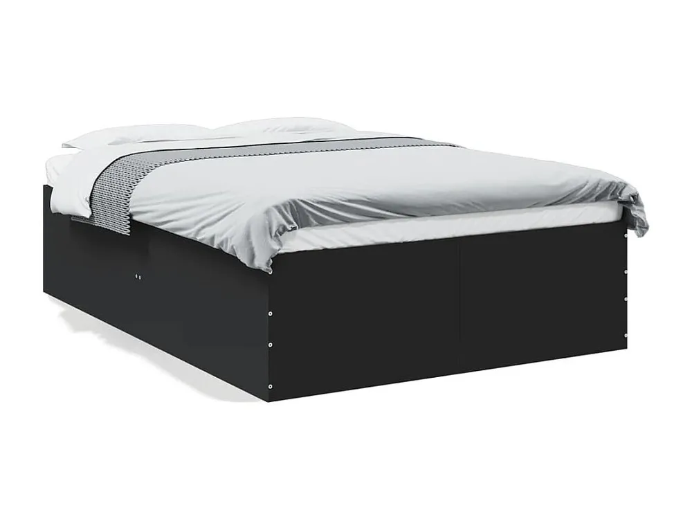 Estrutura de cama 120x190 cm derivados de madeira preto