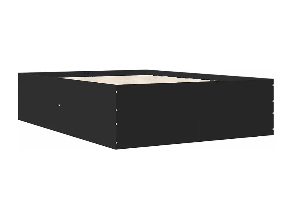 Estrutura de cama 120x190 cm derivados de madeira preto