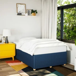 Estrutura de cama 120x190 cm tecido azul