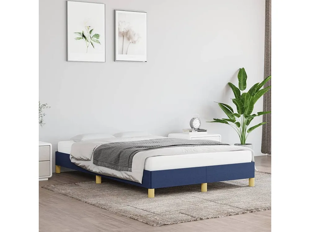 Estrutura de cama 120x190 cm tecido azul