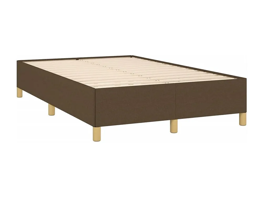 Estrutura de cama 120x190 cm tecido castanho-escuro