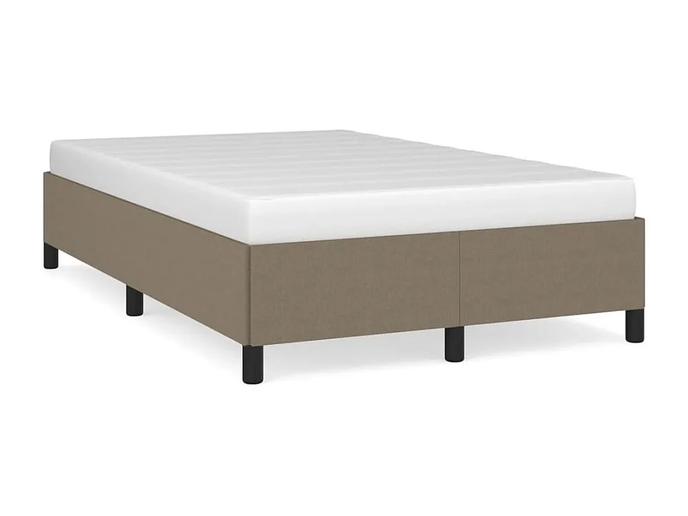 Estrutura de cama 120x190 cm tecido cinzento-acastanhado