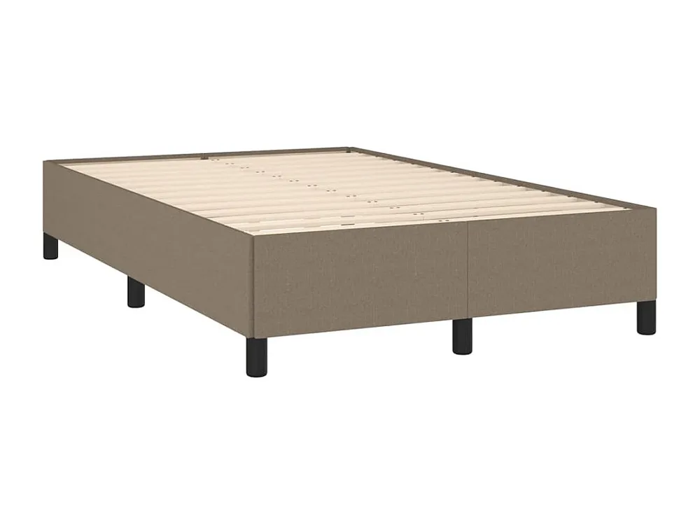 Estrutura de cama 120x190 cm tecido cinzento-acastanhado