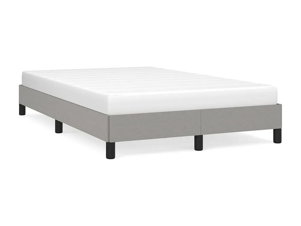 Estrutura de cama 120x190 cm tecido cinzento-claro