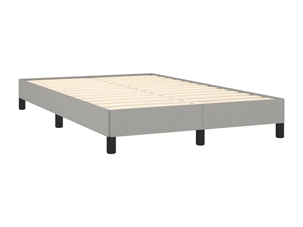 Estrutura de cama 120x190 cm tecido cinzento-claro