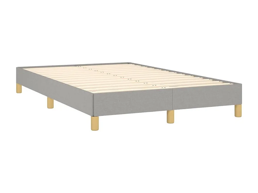Estrutura de cama 120x190 cm tecido cinzento-claro