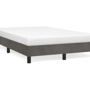Estrutura de cama 120x190 cm veludo cinzento-escuro