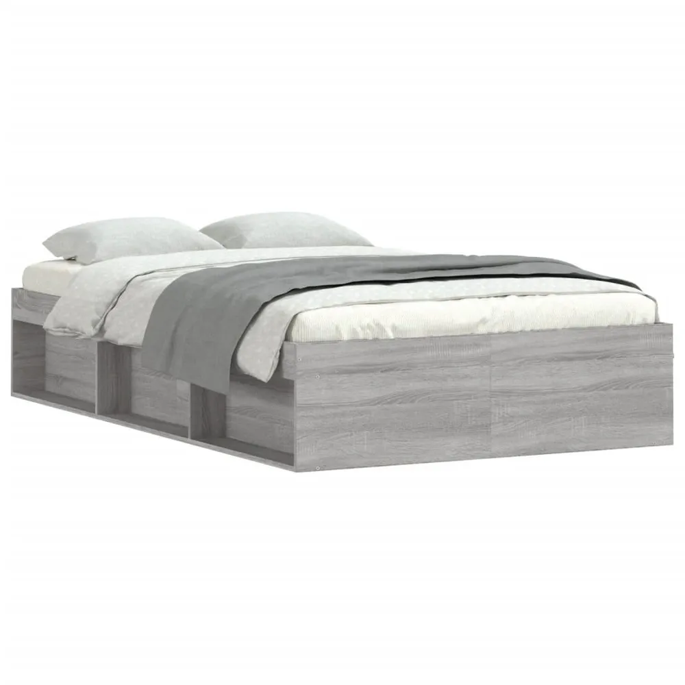 Estrutura de cama 120x200 cm cinza sonoma
