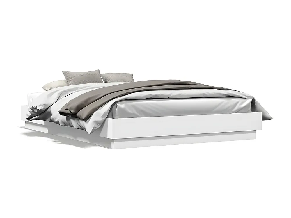 Estrutura de cama 120x200 cm derivados de madeira branco