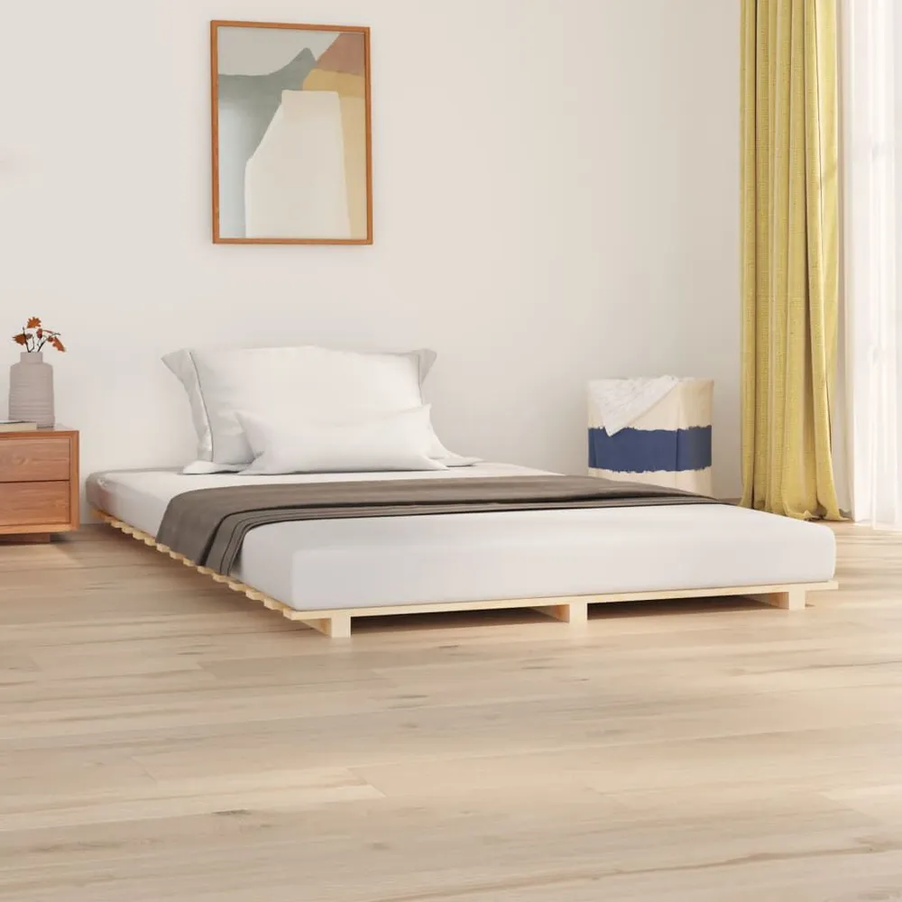 Estrutura de cama 120x200 cm madeira de pinho maciç
