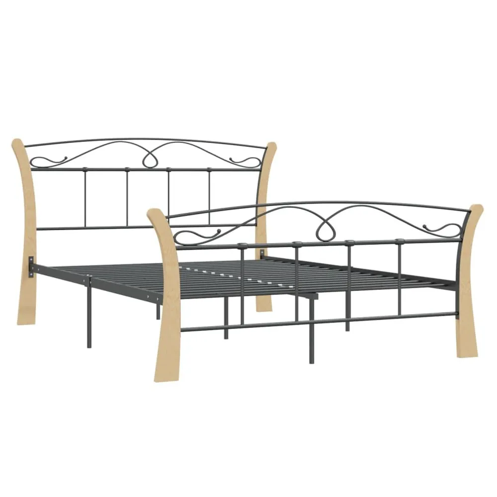 Estrutura de cama 120x200 cm metálico preto