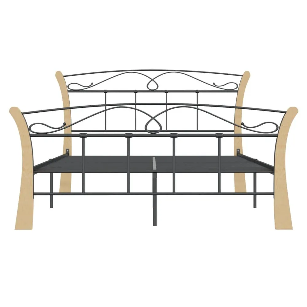 Estrutura de cama 120x200 cm metálico preto