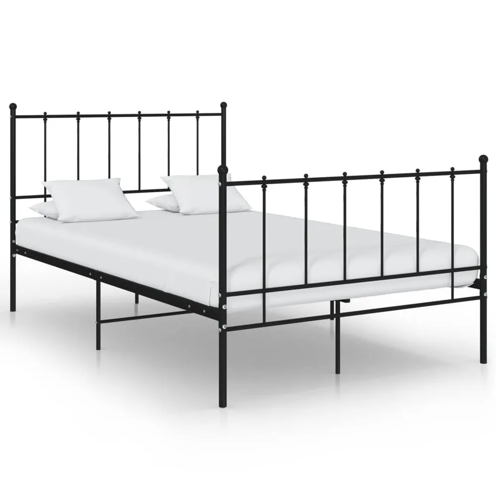 Estrutura de cama 120x200 cm metálico preto