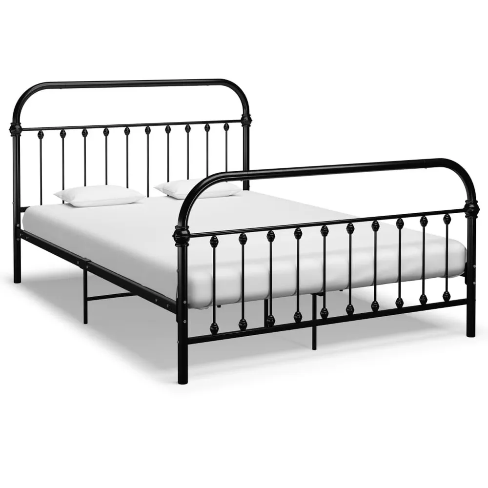 Estrutura de cama 120x200 cm metálico preto