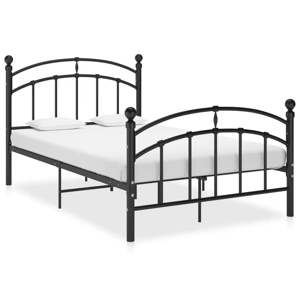 Estrutura de cama 120x200 cm metálico preto