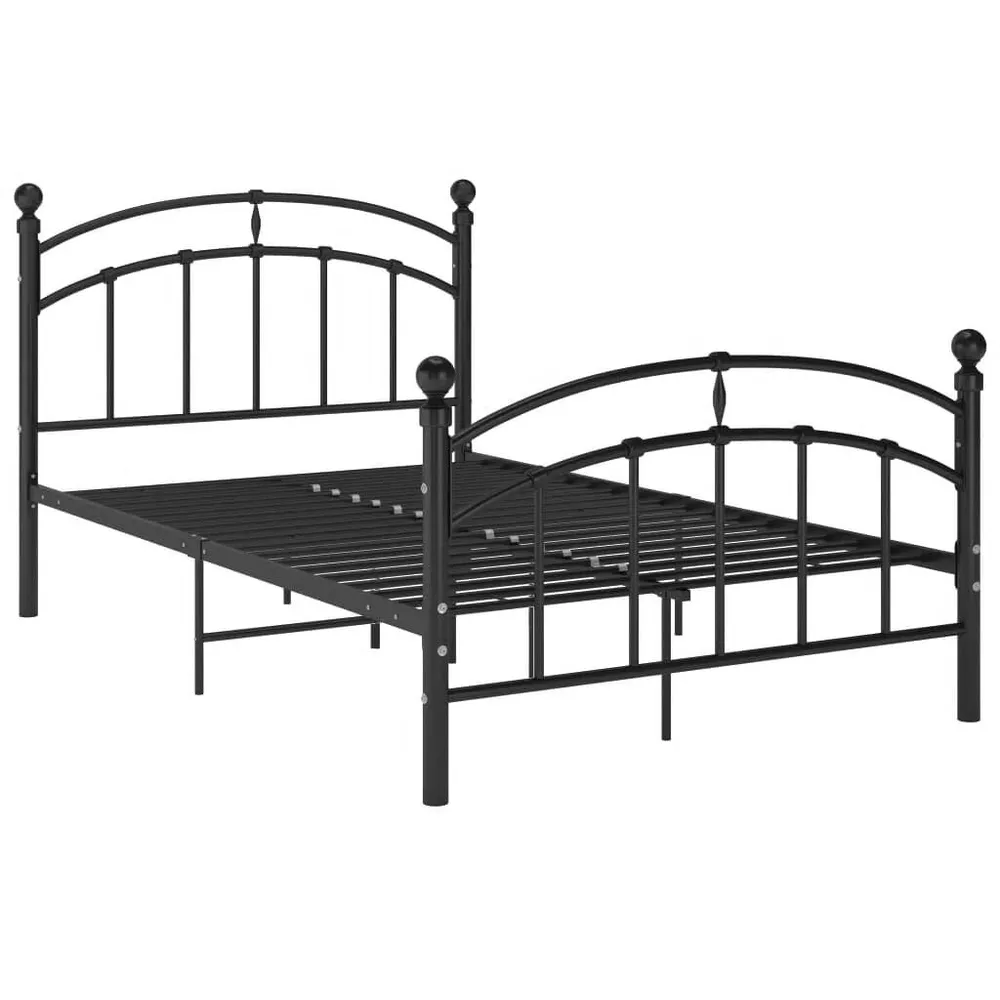 Estrutura de cama 120x200 cm metálico preto