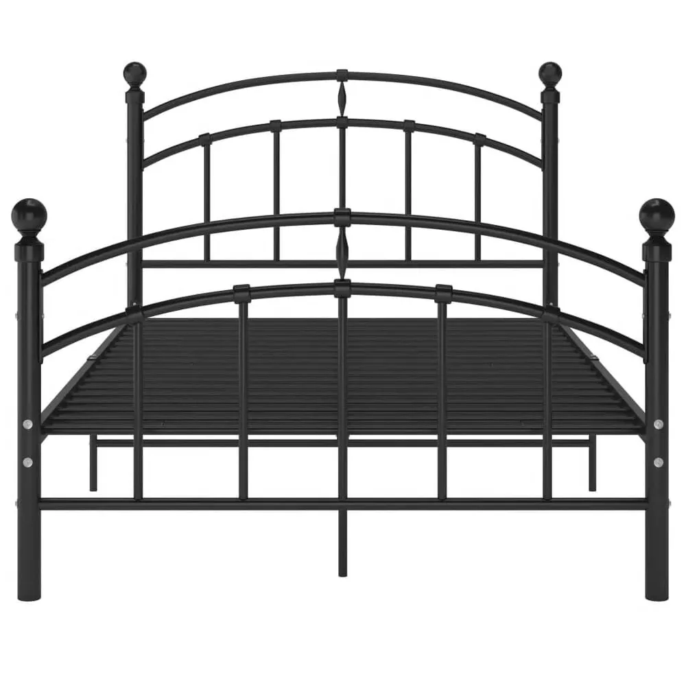 Estrutura de cama 120x200 cm metálico preto