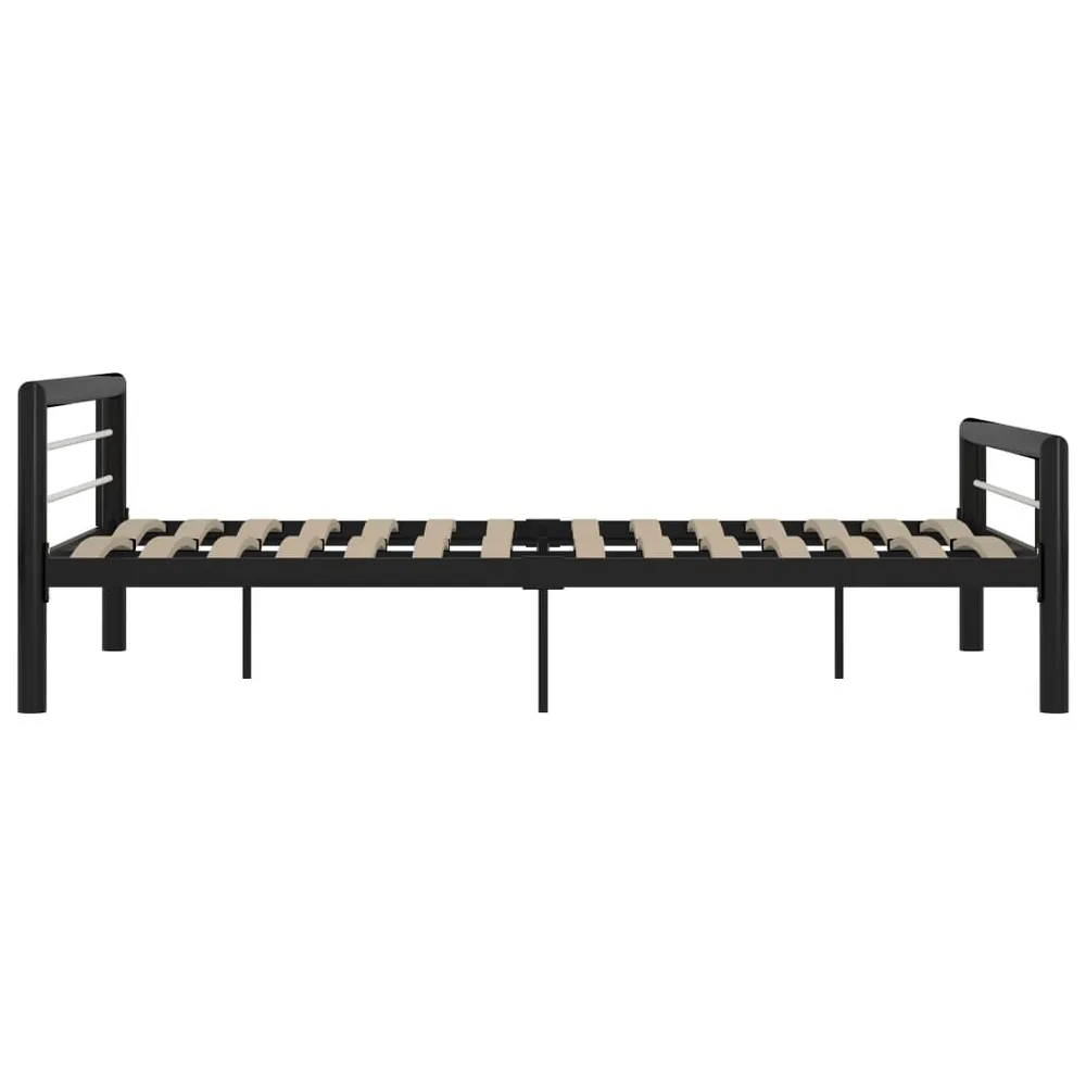 Estrutura de cama 120x200 cm metálico preto e branco