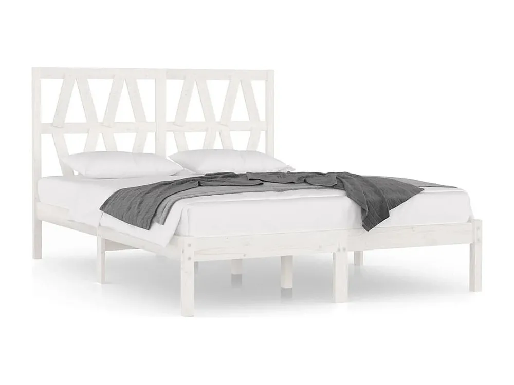 Estrutura de cama 120x200 cm pinho maciço branco
