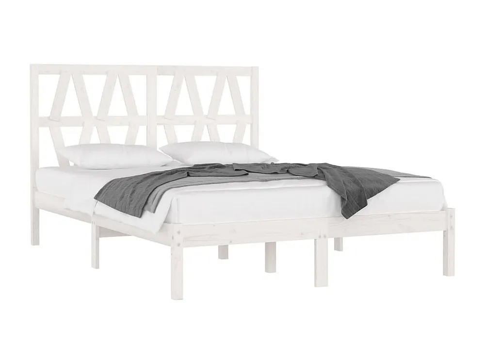 Estrutura de cama 120x200 cm pinho maciço branco