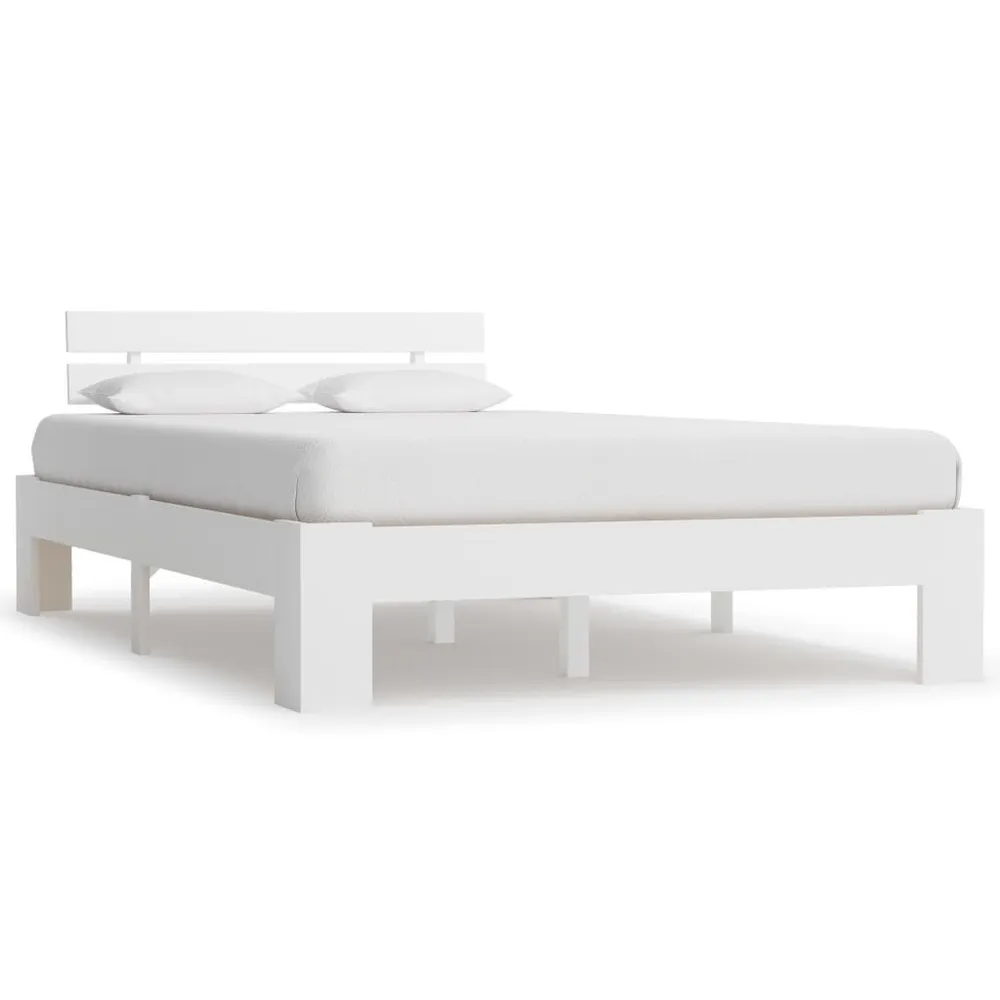 Estrutura de cama 120x200 cm pinho maciço branco