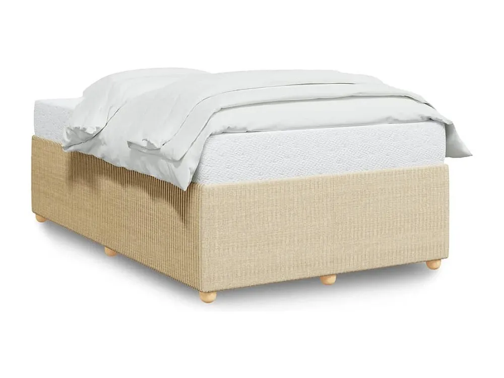 Estrutura de cama 120x200 cm tecido cor creme