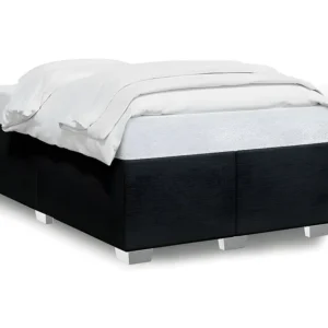 Estrutura de cama 120x200 cm tecido preto