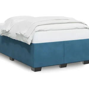 Estrutura de cama 120x200 cm veludo azul