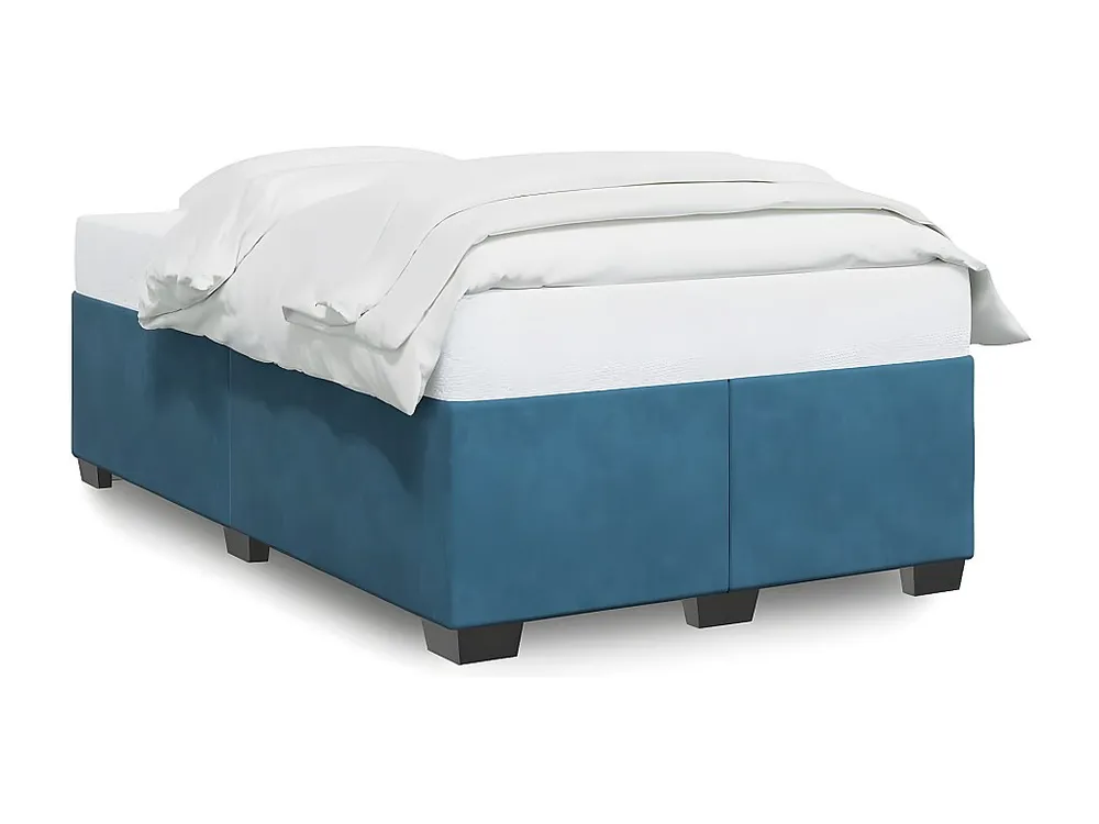 Estrutura de cama 120x200 cm veludo azul