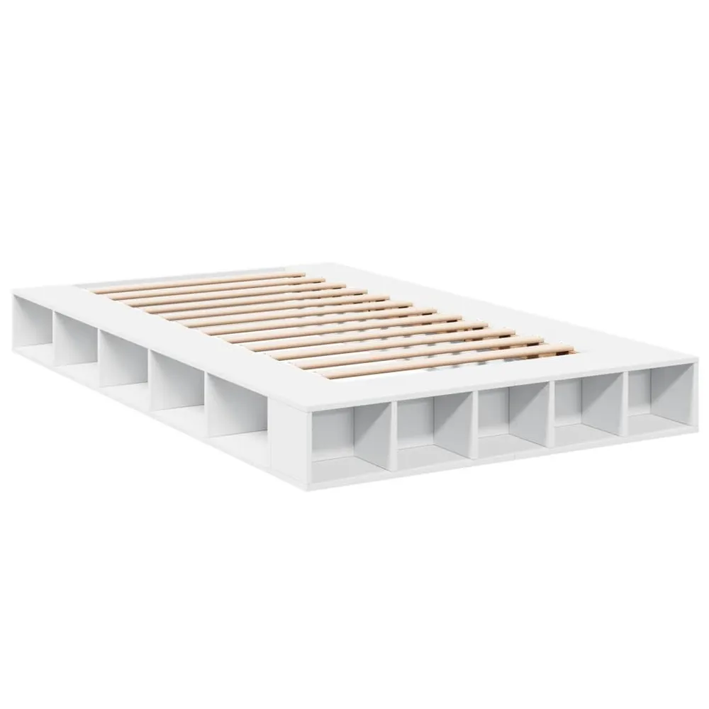 Estrutura de cama 135x190 cm derivados de madeira branco