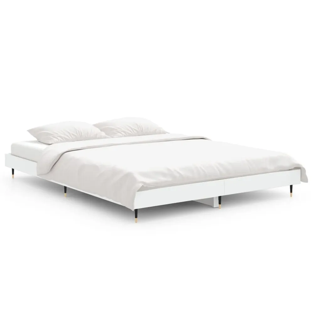 Estrutura de cama 135x190 cm derivados de madeira branco