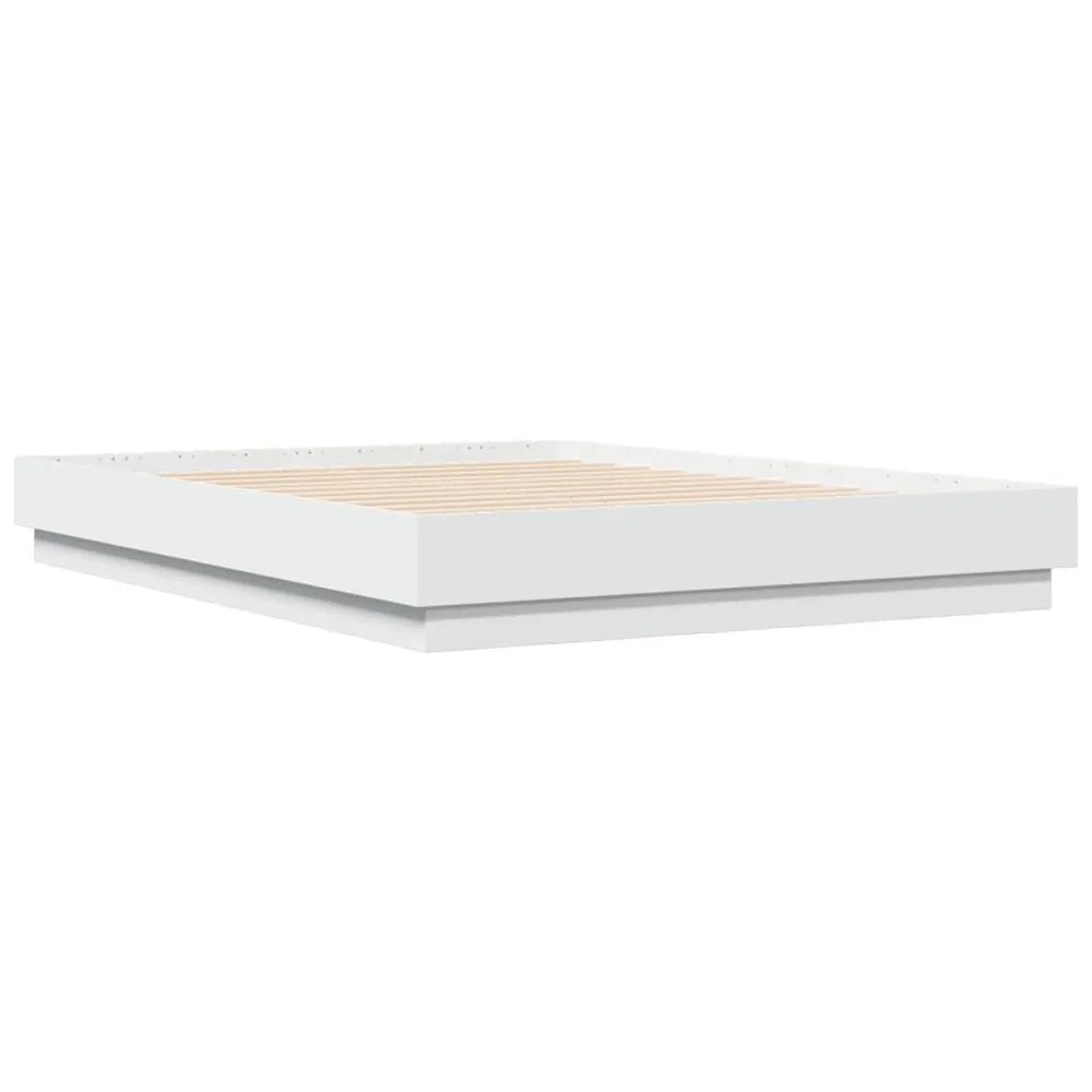 Estrutura de cama 135x190 cm derivados de madeira branco