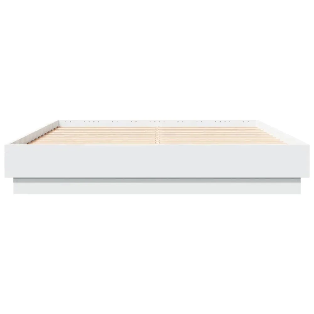 Estrutura de cama 135x190 cm derivados de madeira branco