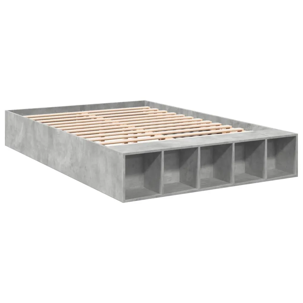 Estrutura de cama 135x190 cm derivados de madeira cinza cimento
