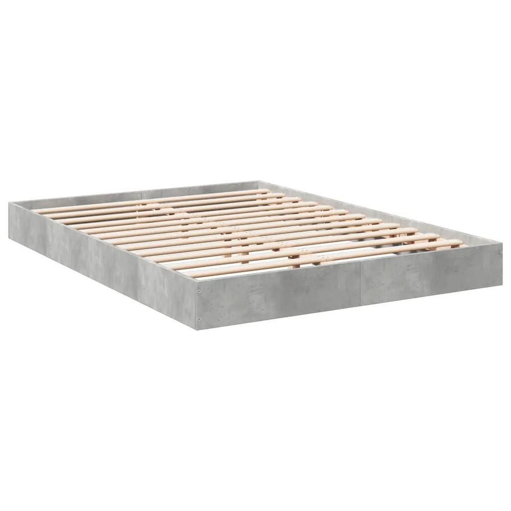Estrutura de cama 135x190 cm derivados de madeira cinza cimento