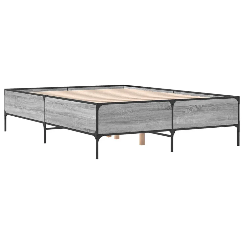 Estrutura de cama 135x190 cm derivados de madeira/metal