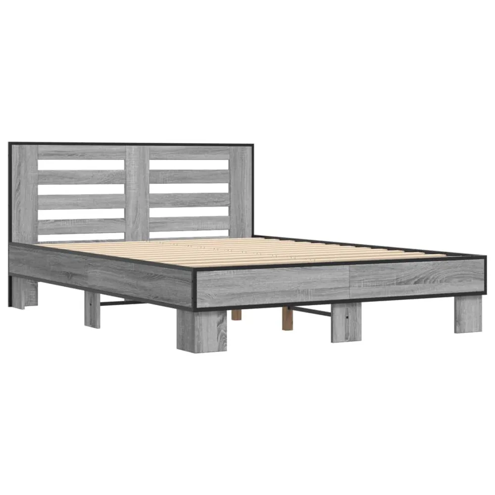Estrutura cama 140x190 cm derivados de madeira/metal