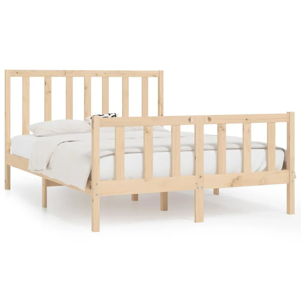 Estrutura de cama 140x190 cm madeira maciç