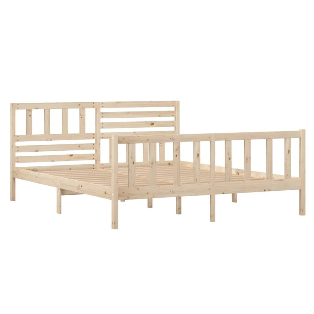 Estrutura de cama 140x190 cm madeira maciç