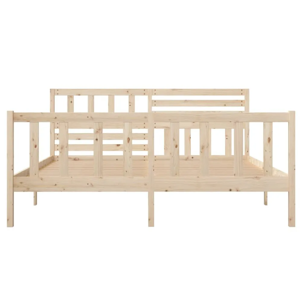 Estrutura de cama 140x190 cm madeira maciç
