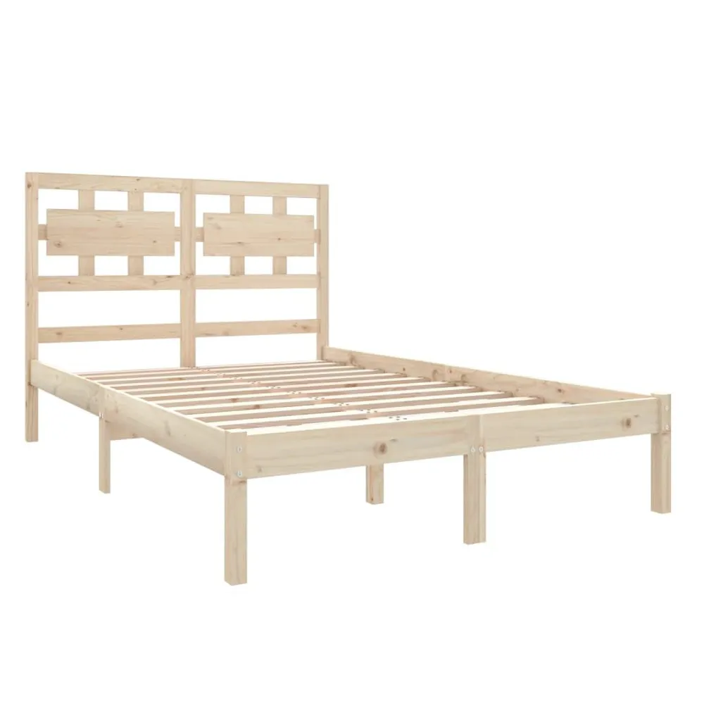 Estrutura de cama 140x190 cm madeira maciç