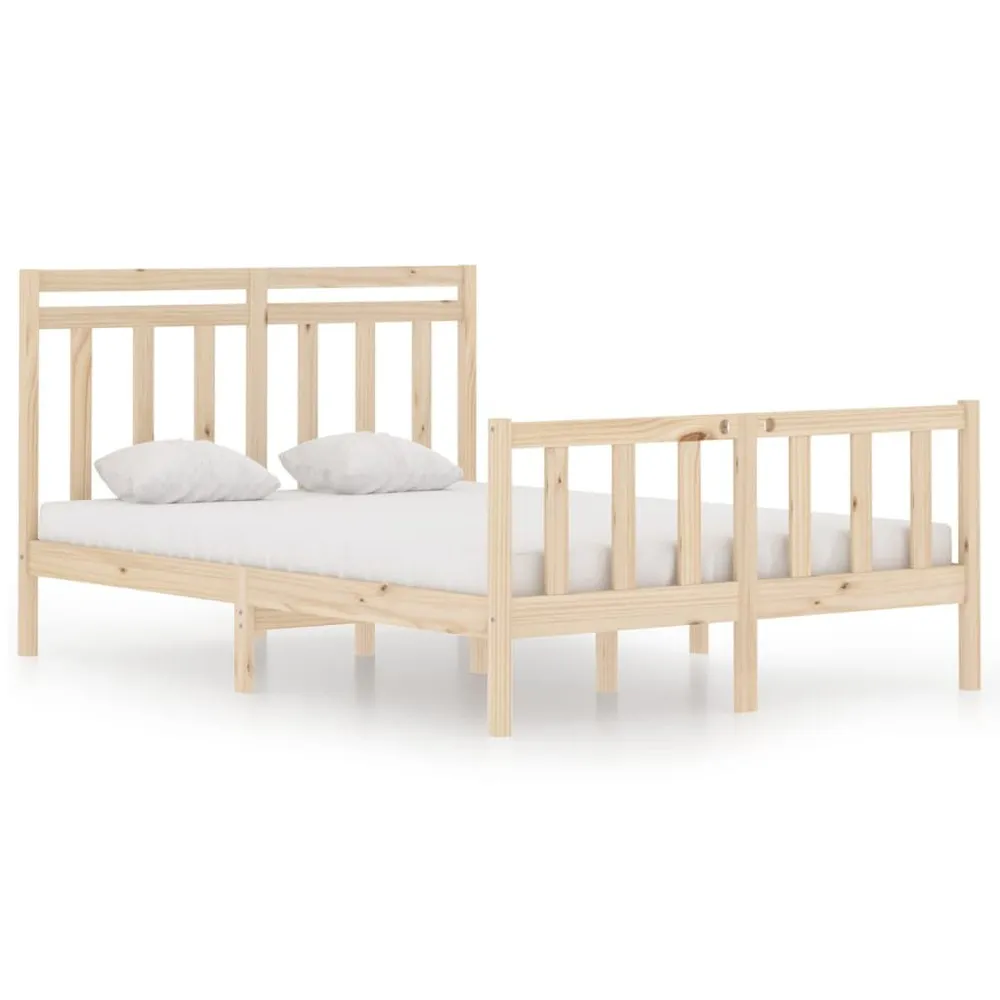 Estrutura de cama 140x190 cm madeira maciç