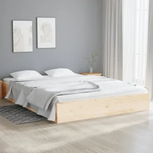 Estrutura de cama 140x190 cm madeira maciç