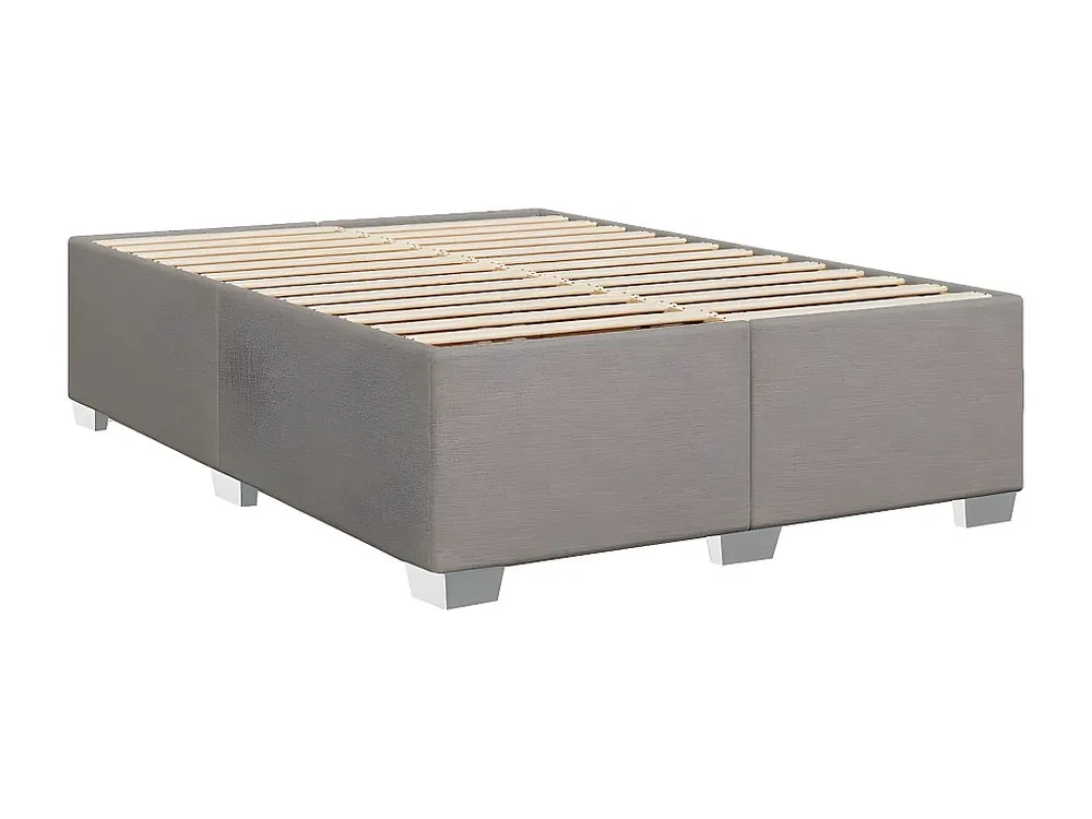 Estrutura de cama 140x190 cm tecido cinza-acastanhado