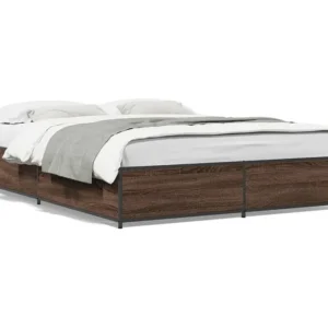 Estrutura de cama 140x190cm derivados madeira/metal