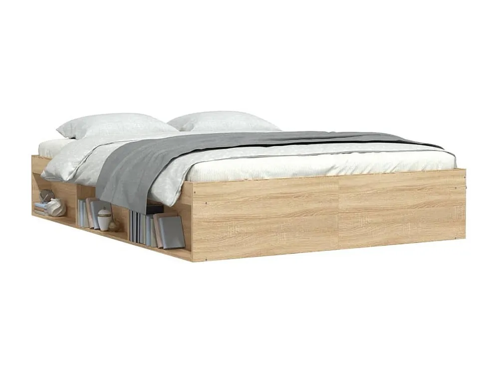 Estrutura de cama 140x200 cm carvalho sonoma