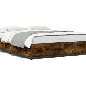 Estrutura de cama 140x200 cm derivados madeira/metal