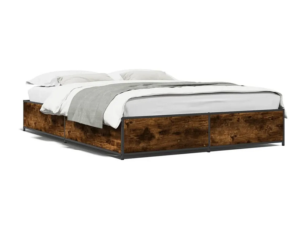 Estrutura de cama 140x200 cm derivados madeira/metal