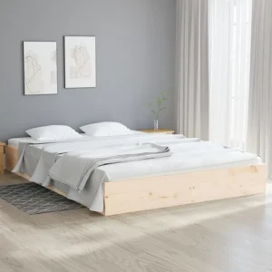 Estrutura de cama 140x200 cm madeira maciç